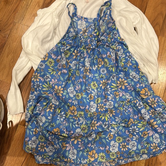 Cat & Jack cardigan & Old Navy Blue Sundress with Spaghetti Straps Bundle Sz M/8 - Picture 5 of 8